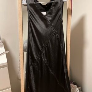 ATM Anothony Thomas Melillo Satin V Neck Slip Dress